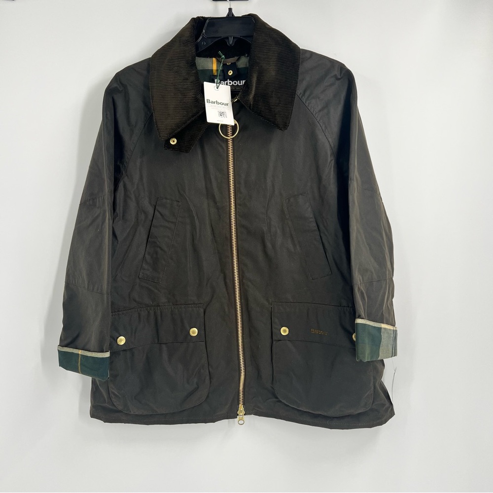 Barbour Olive Green Waxed Utility Jacket - Picture 5 of 10